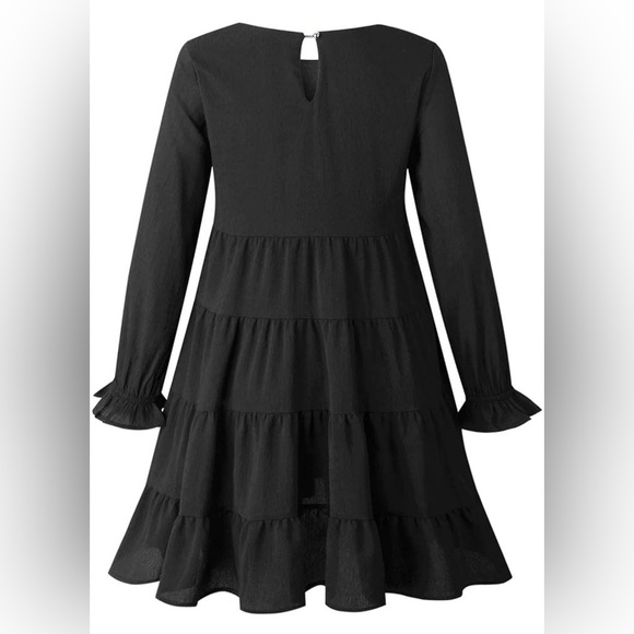 Joteisy Women’s Summer Ruffle Sleeve Round Neck Loose Fit Casual Swing Short Min - Picture 4 of 6